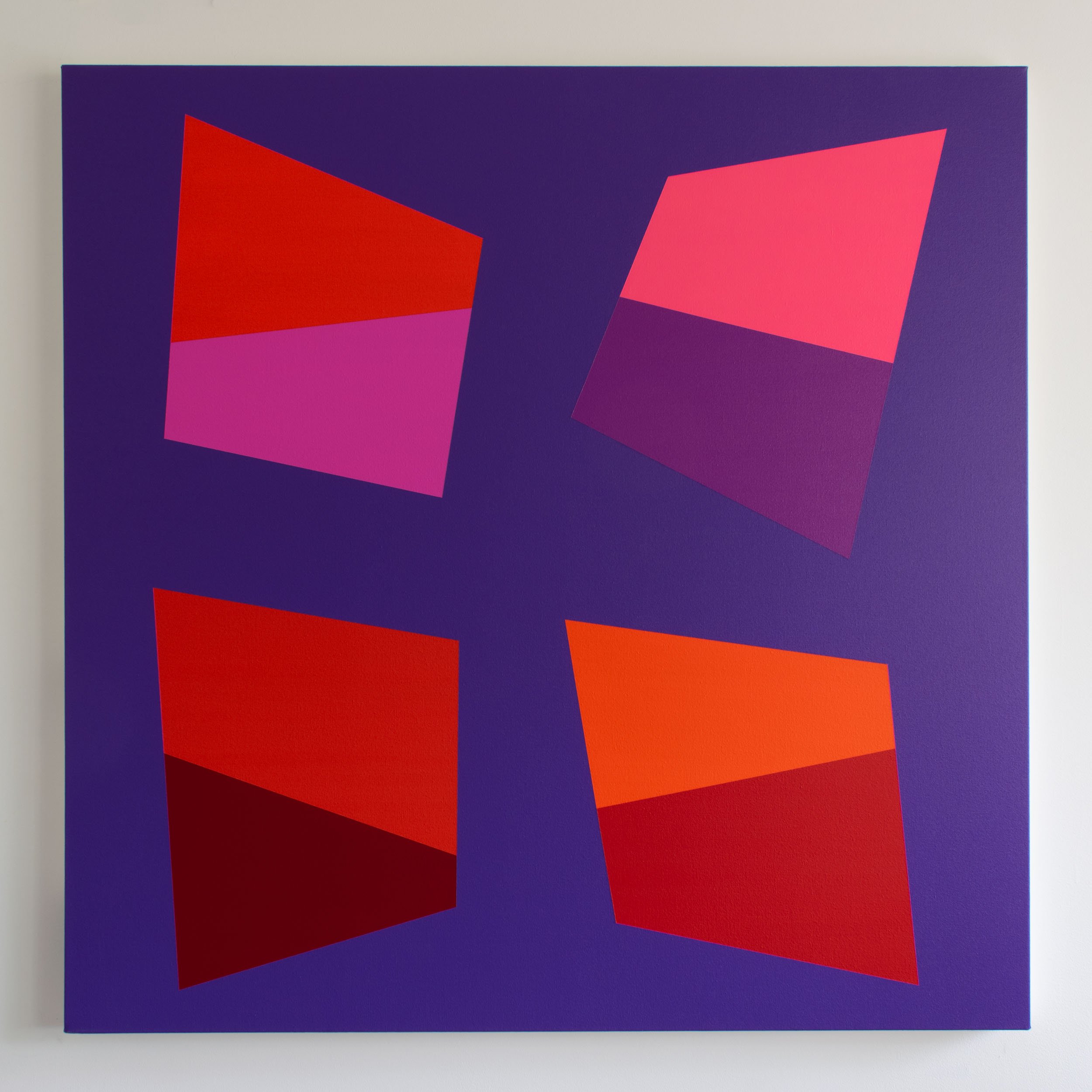 Spooky Action, 2024, acrylic on canvas, 48 x 48 inches