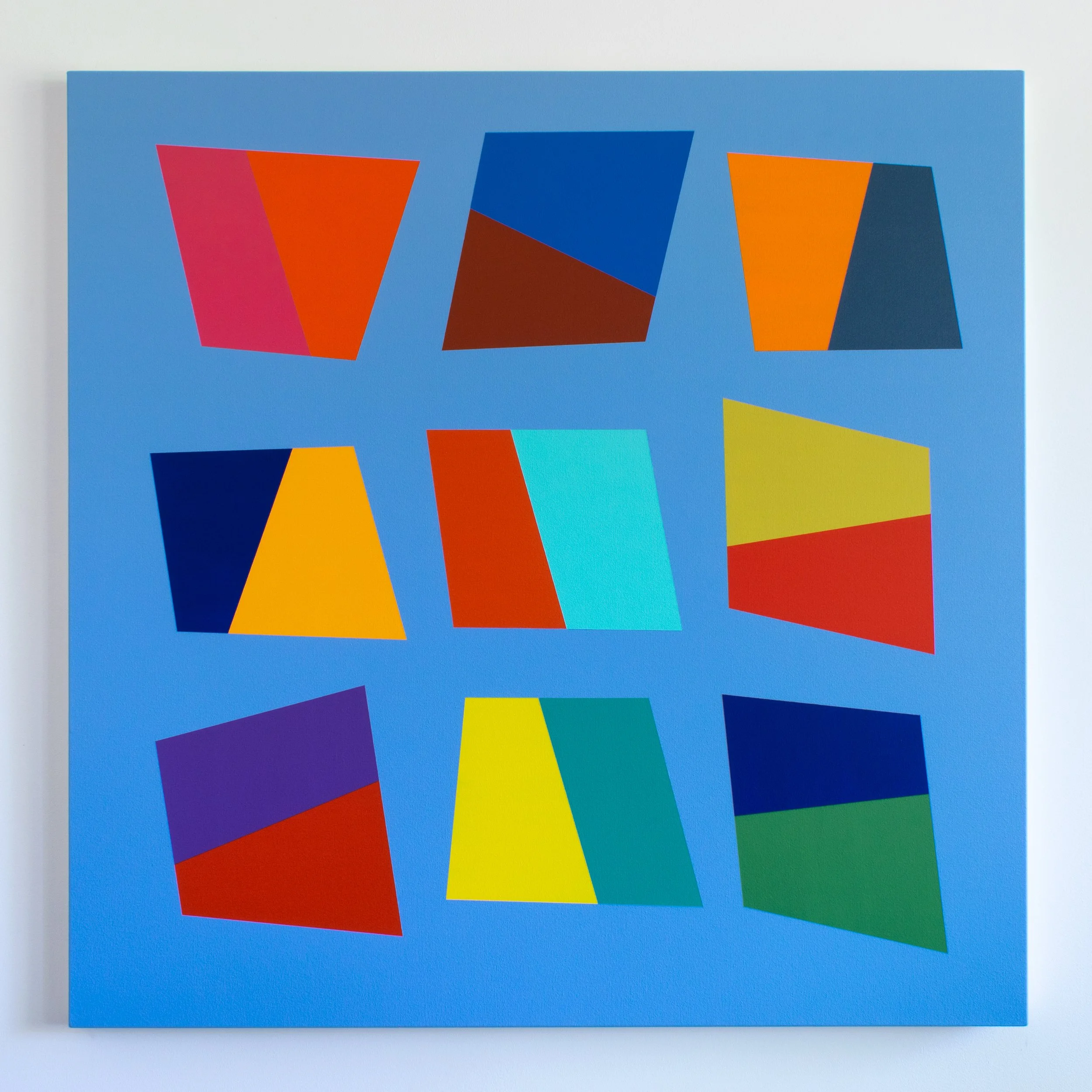La neurona feliz, 2024, acrylic on canvas, 48 x 48 inches