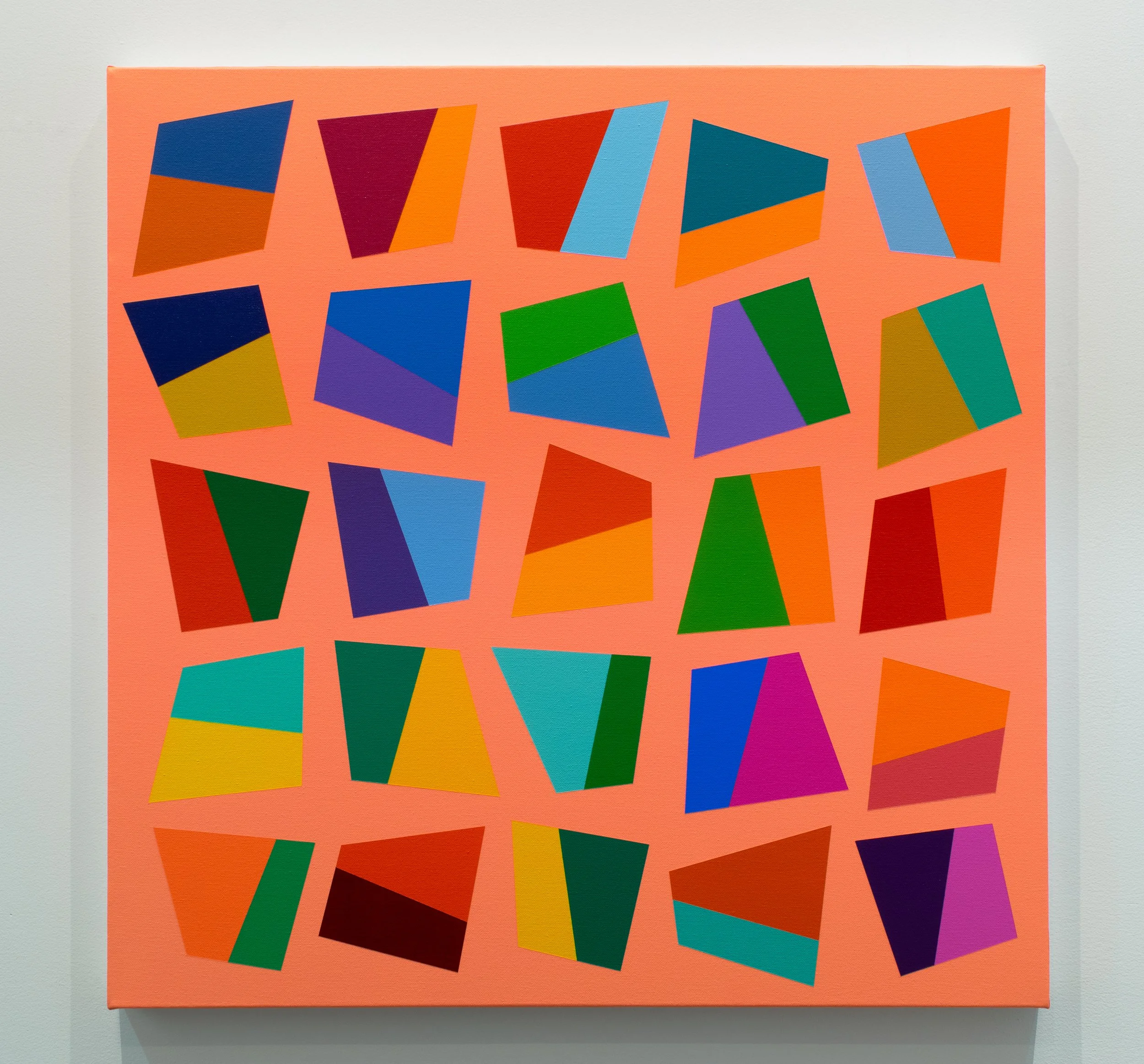 Some Assembly Required, 2026, acrylic on canvas, 30 x 30 inches