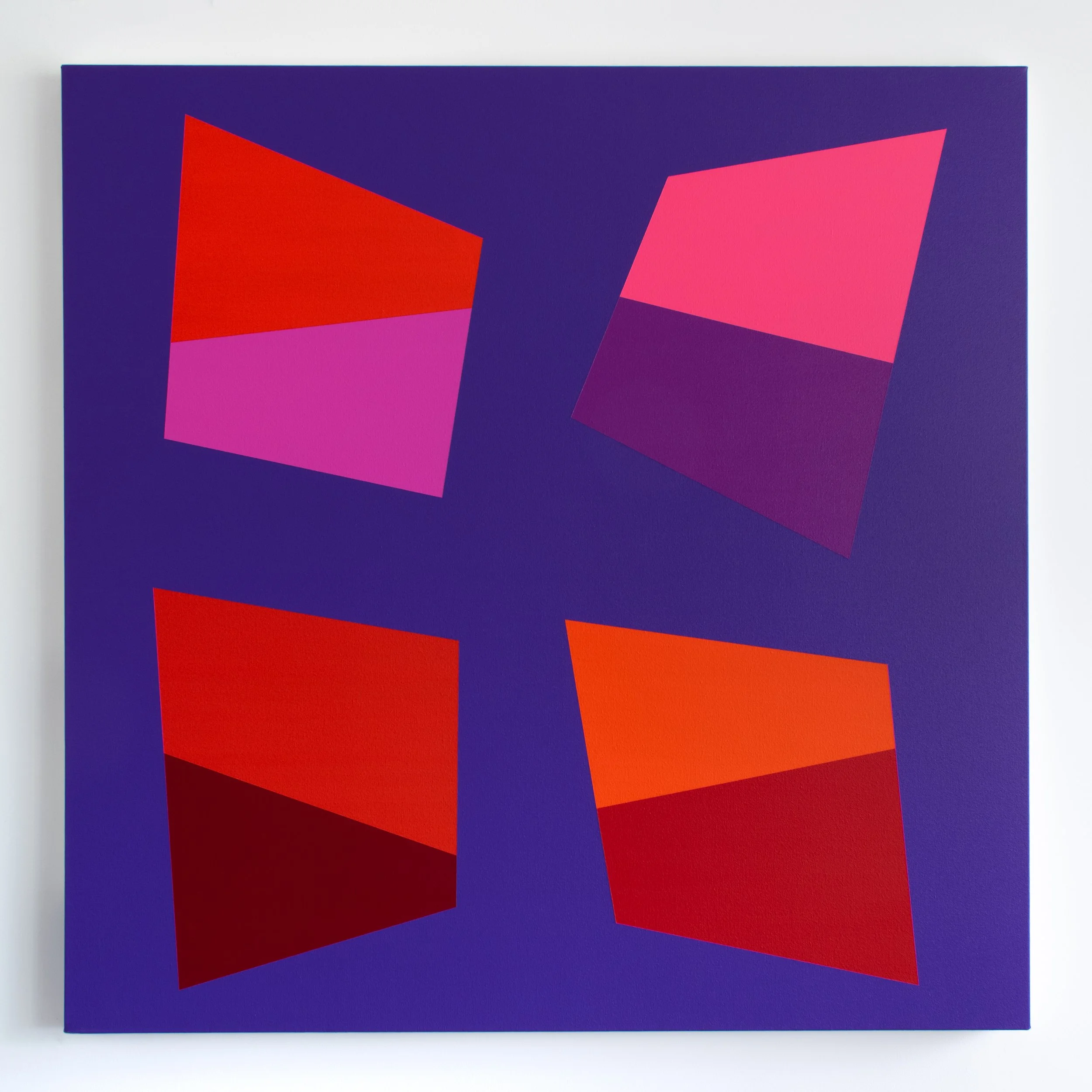 Spooky Action, 2024, acrylic on canvas, 48 x 48 inches
