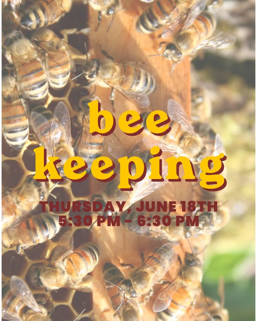 Workshop 6/18: Basics of Beekeeping
