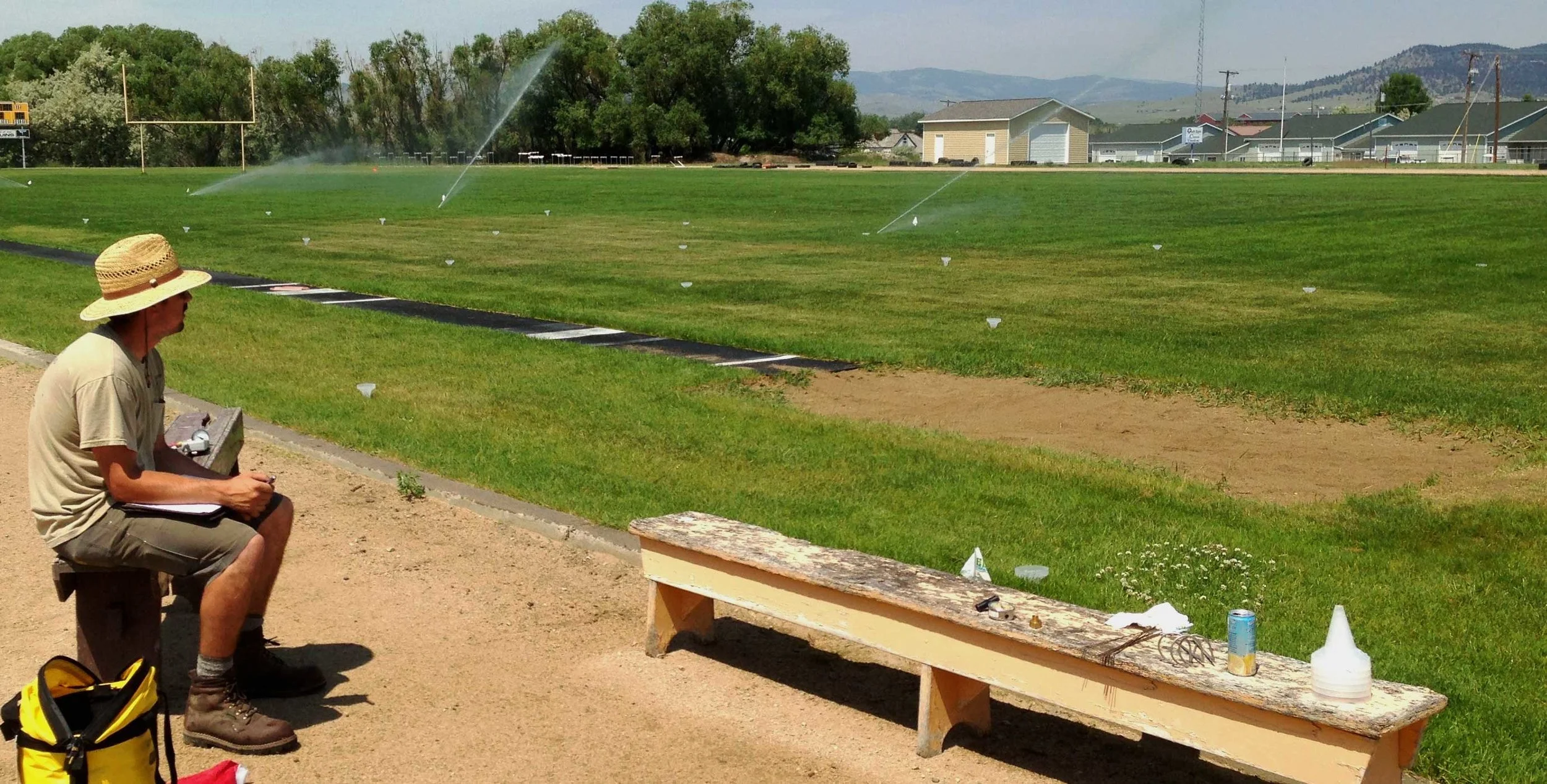 Water auditing a sports field.