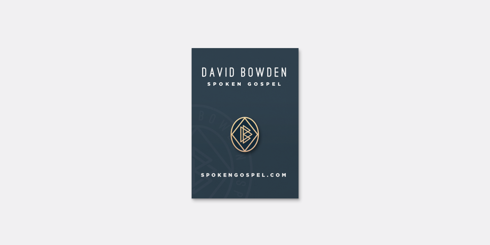 Enamel pin and backing card design. 