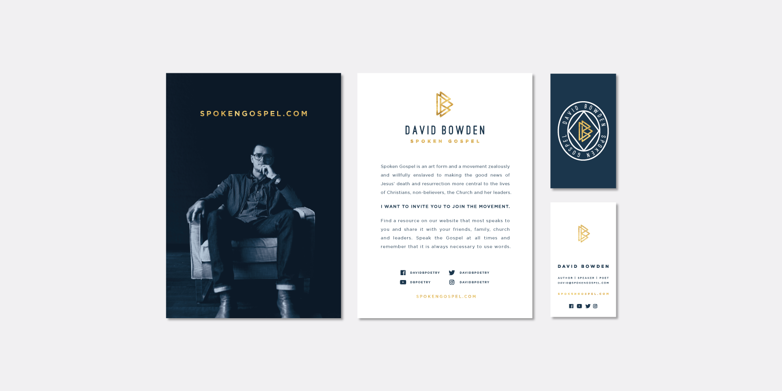  Postcard handouts and business card designs. 