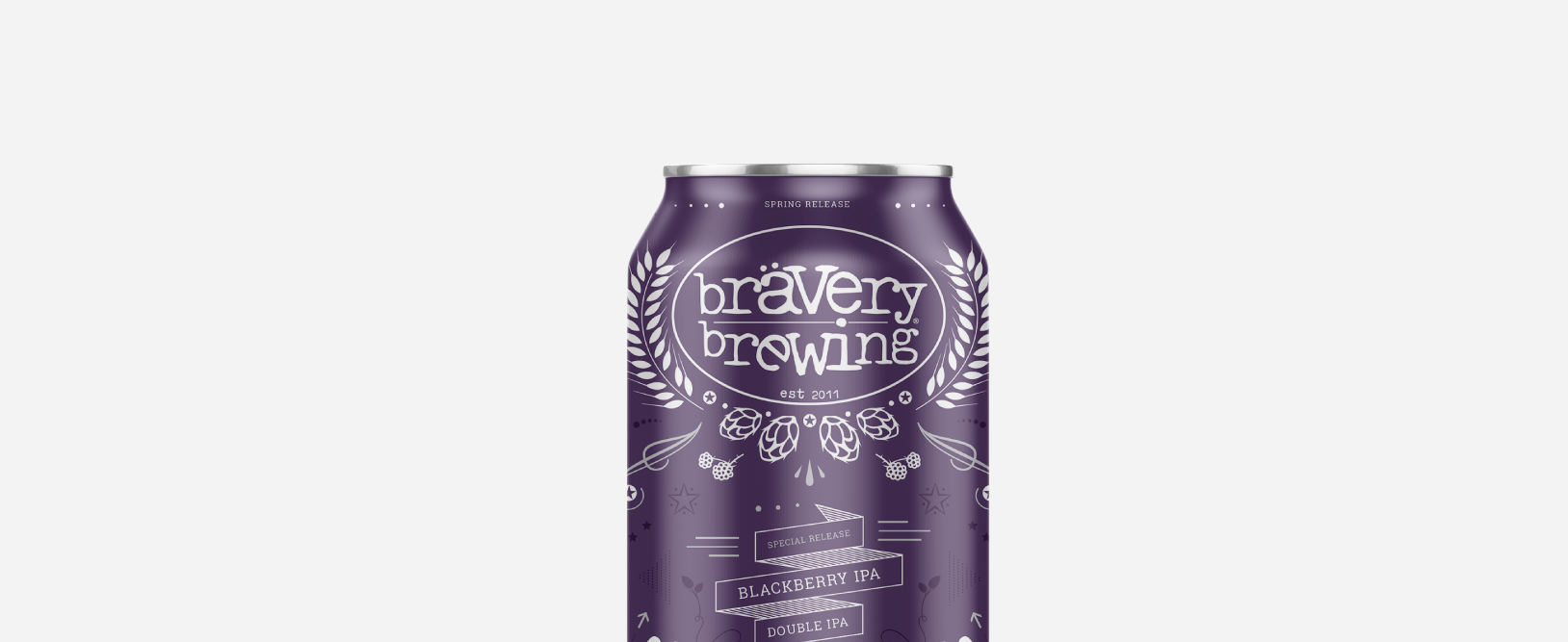  Special Release detail shot. This design incorporated the logo placement of previous can designs to create a sense of cohesion when seen on the shelf next to each other, while taking a completely new route with the use of icons, color, and intricate