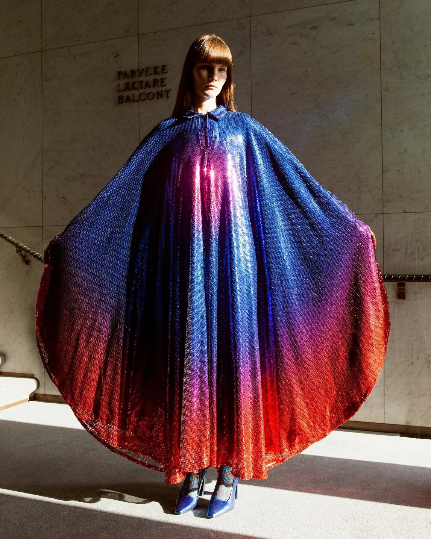 Sequin jumpsuit is one of the pieces now part of the 15 WONDERS exhibition at Garden Room K&auml;mp Galleria 🦋

Photography @chrisvidaltenomaa 
Curating @tuomas_laitinen 
Visual identity @ahonen_and_lamberg 
Set design @tero_kuitunen_design 
Model @