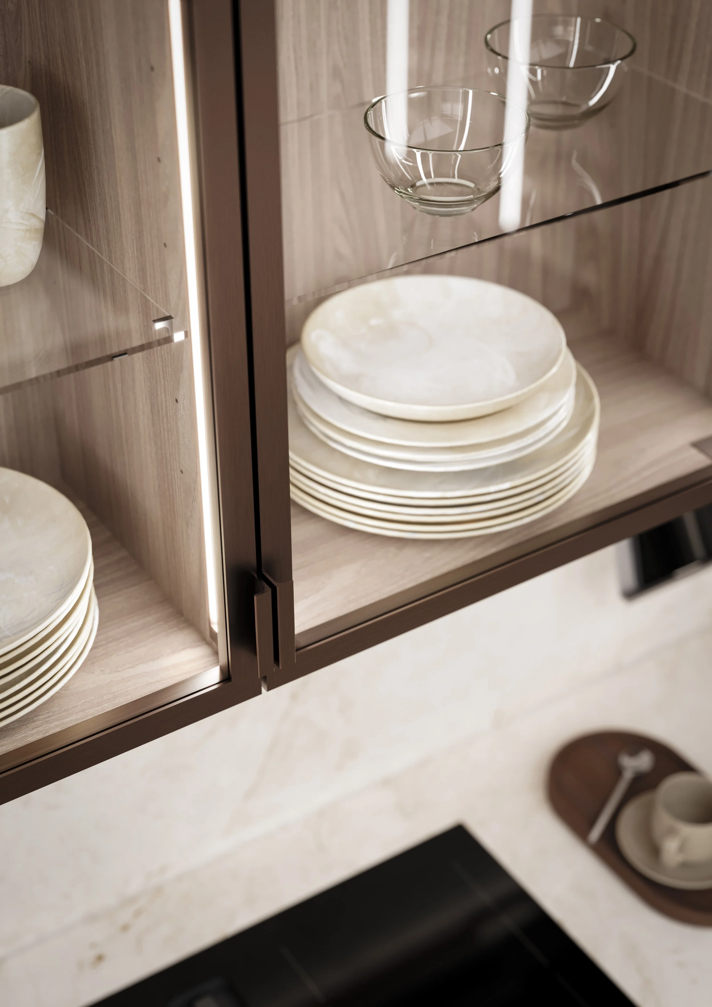 Modern Beige Kitchen Cabinets : Orlando Rocca Collection
