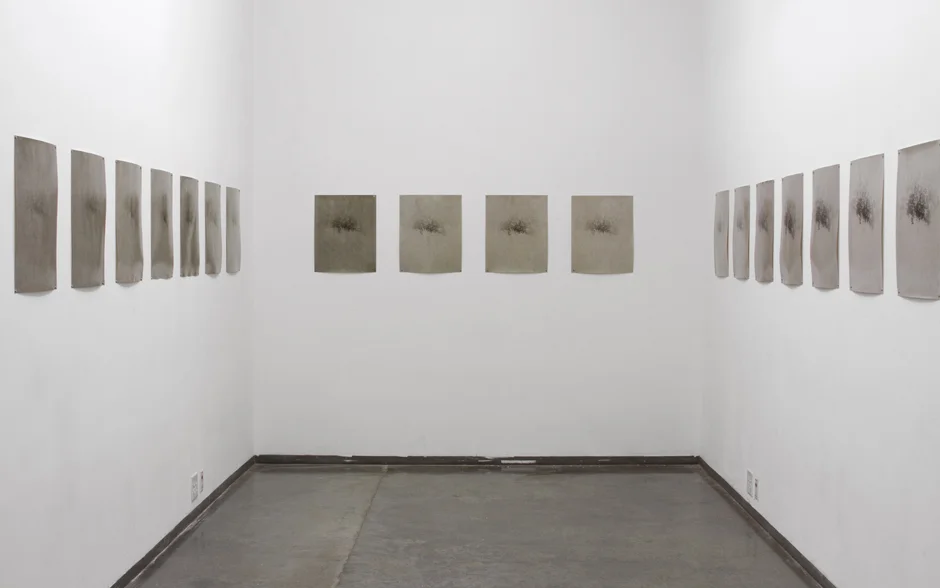 Morning Song (Morning Fog on Fogged Paper) , 2015, installation, gelatin silver prints, dimensions variable, 20 x 16 in. each