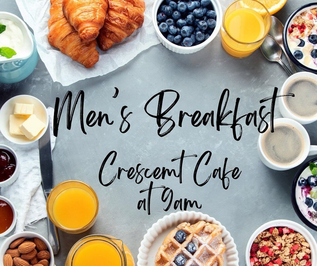 Tomorrow. 9am. Reach Men's Breakfast at the Crescent Cafe.  Come out for a great time together!

#ReachChurch