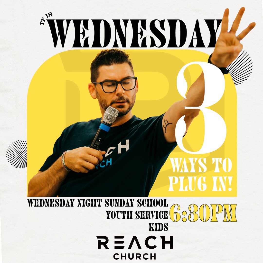 It's Wednesday Night and we have 3 options to get the whole family involved. Wednesday Night Sunday School is upstairs for adults, Youth service is happening downstairs and the kids are meeting in the K-5th Grade room!  Everything kicks off at 6:30pm