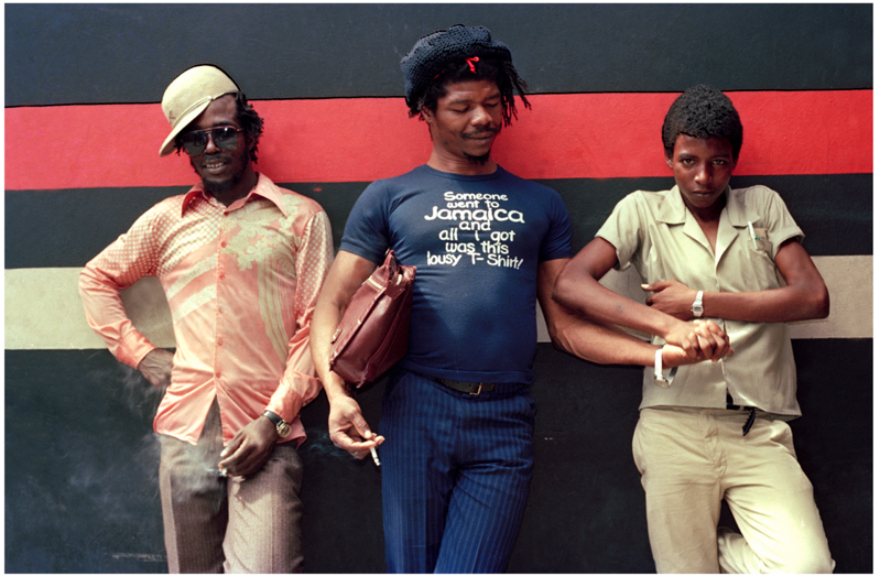 Beth Lesser, Singer Frankie Jones, Deejay Prince Jazzbo and a youth, Channel One , 1984.