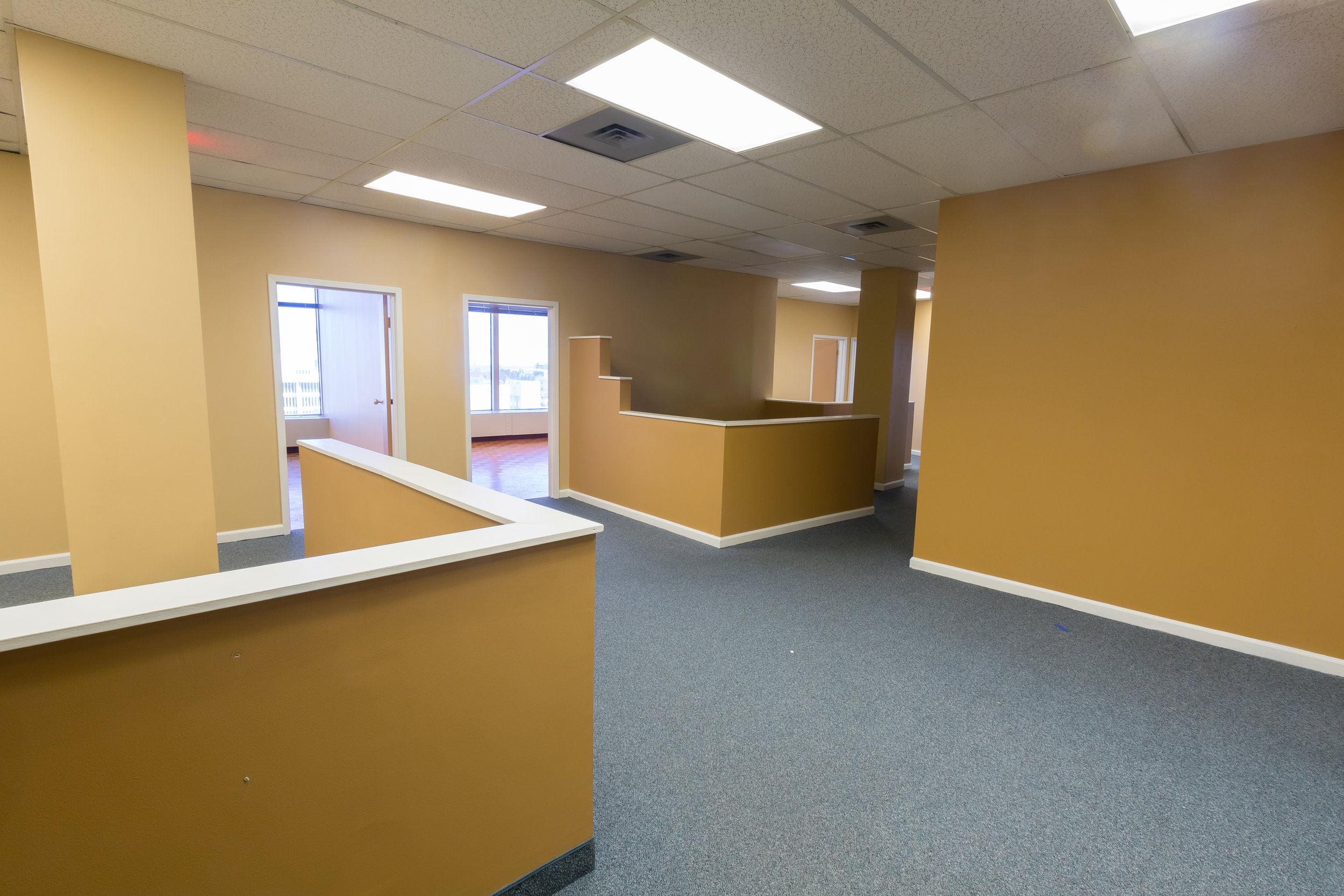 The CrossRoads Building has cubicles built out for your business.