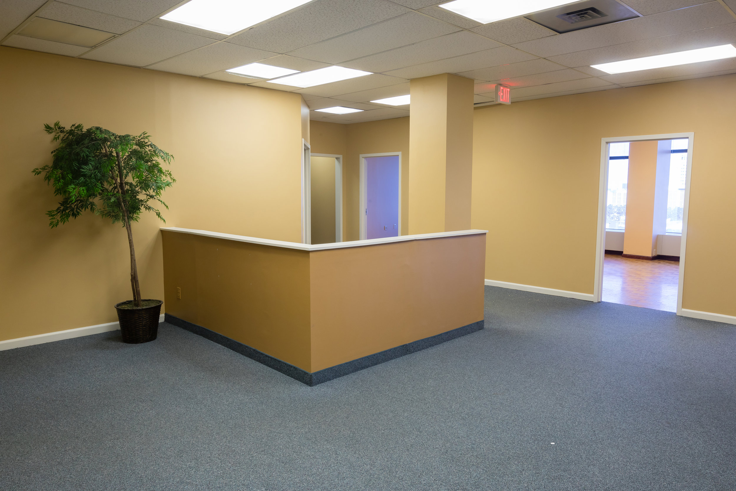Cubicle office spaces in Rochester, New York.