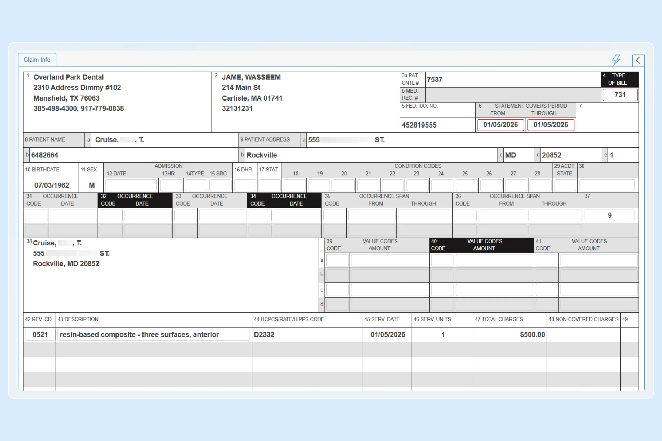 medicaid dental billing software for fqhc