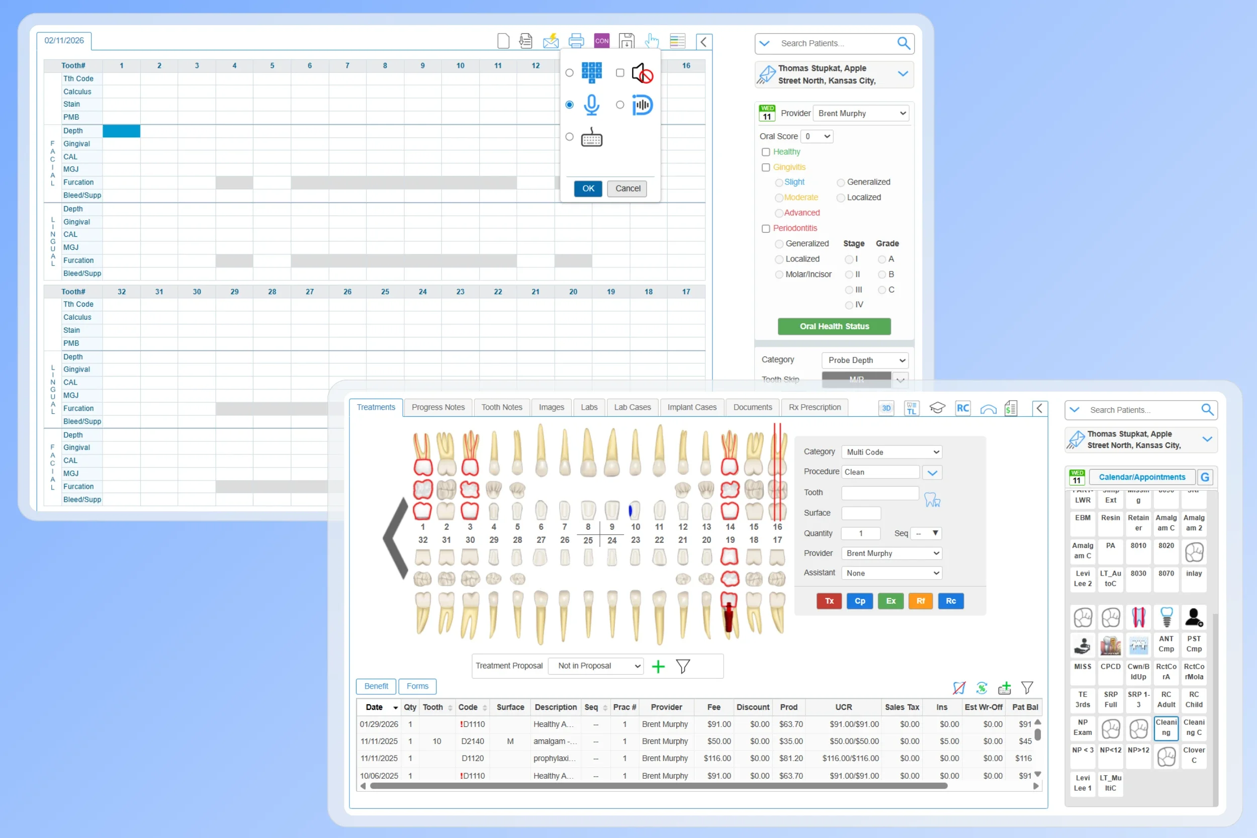 dental hygiene charting software