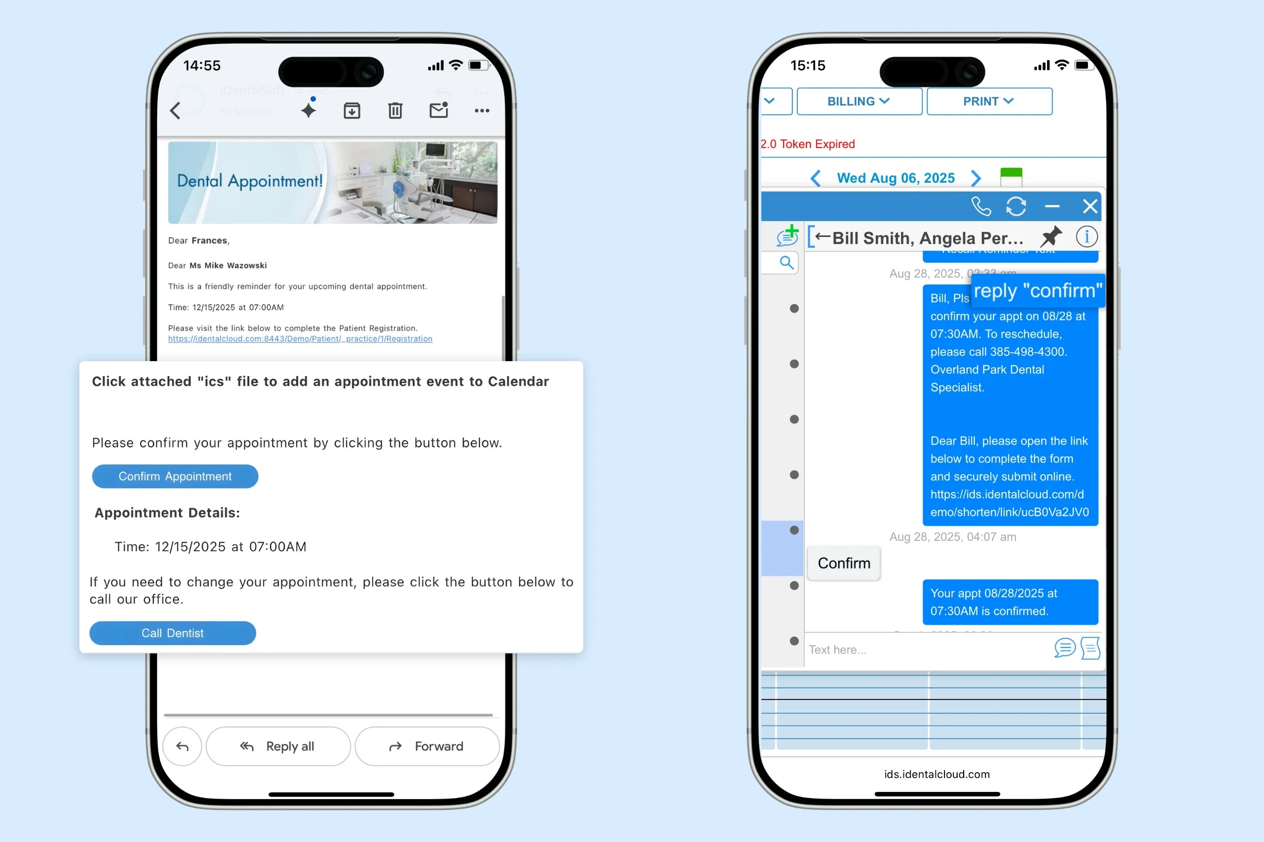 dental appointment confirmation software