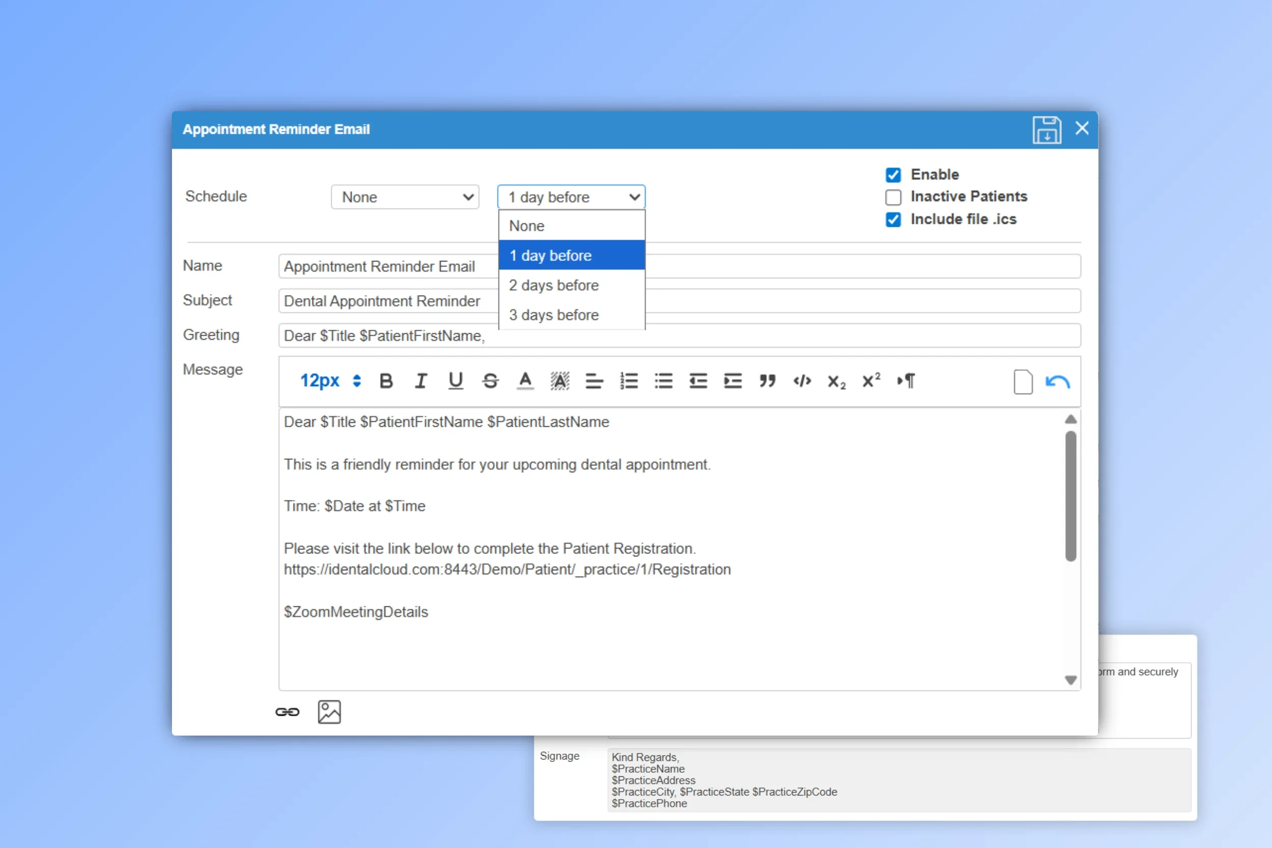 dental reminder software