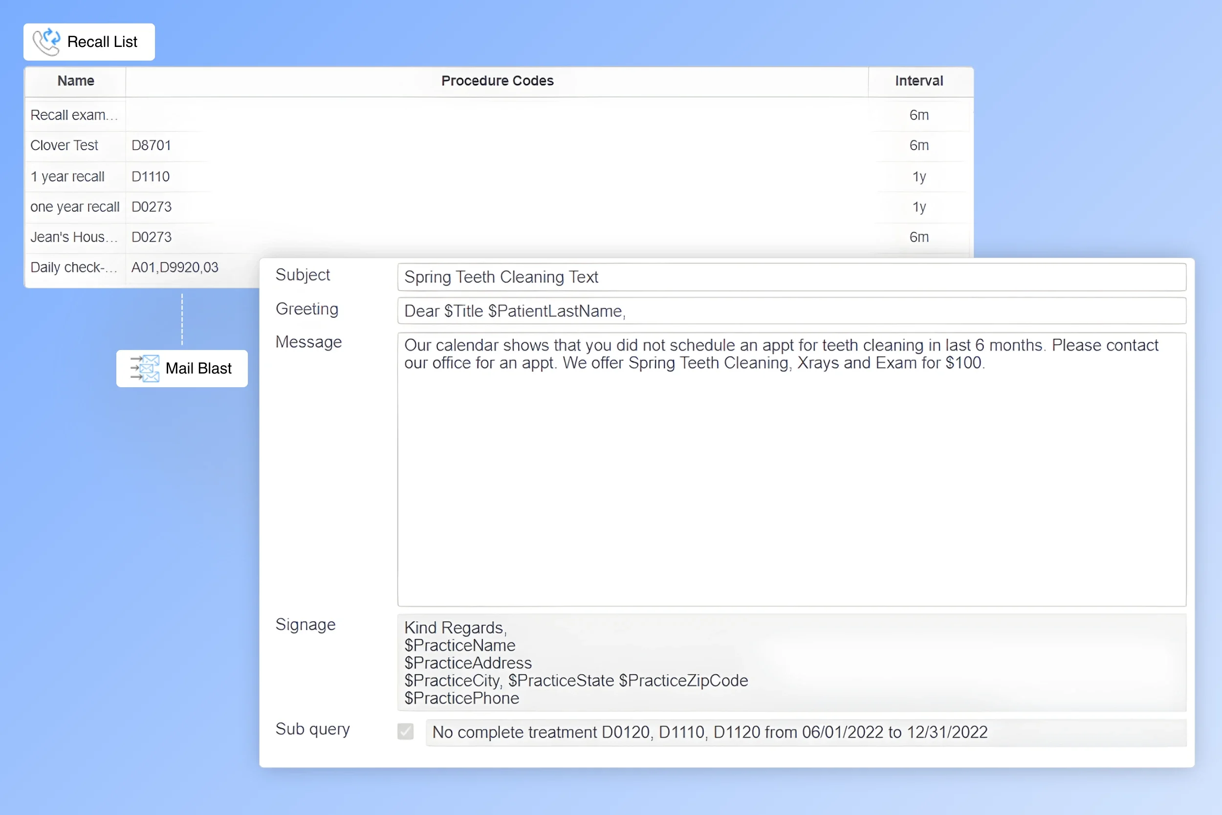 dental patient reminder software