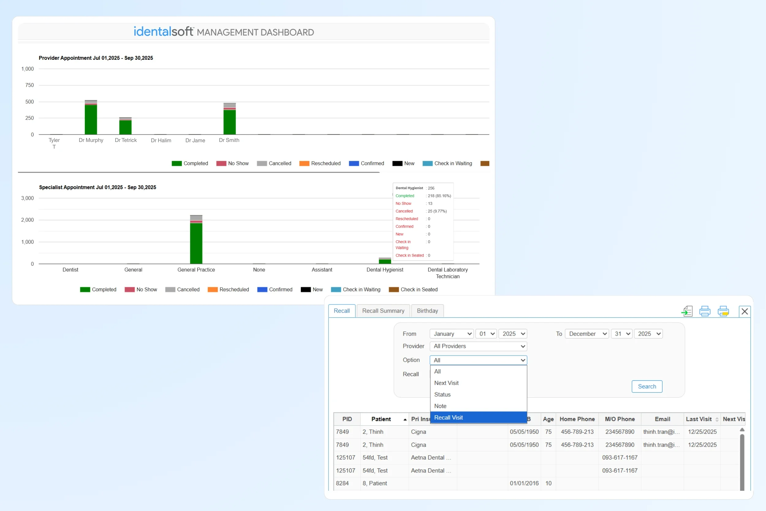 dental hygiene computer software