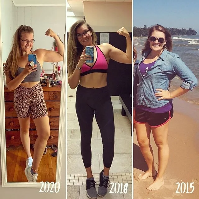 Just a reminder that progress isn&rsquo;t linear ❤️⁣
⁣
I am definitely heavier and have less muscle definition now than I did in 2018. And that&rsquo;s A-OK with me. Do I sometimes wish my body still looked like it did in 2018? Sure, of course I do. 