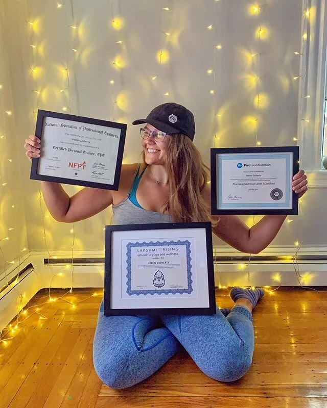 Oh hai, it&rsquo;s meeee! 👩🏼&zwj;🍳🧘🏼&zwj;♀️🏋🏼&zwj;♀️⁣
⁣
Within 10 months, I have become certified as:⁣
A Yoga and Wellness Instructor 🧘🏼&zwj;♀️⁣
A Personal Trainer 🏋🏼&zwj;♀️⁣
A Nutrition Coach👩🏼&zwj;🍳⁣
⁣
I have worked my butt off and st