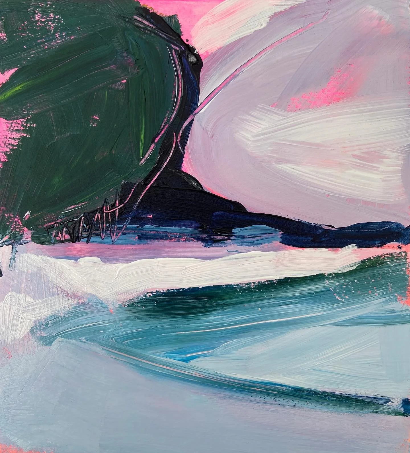 New series of works on paper! ☀️ These original paintings on paper take inspiration from time spent on the coast at West Wittering in West Sussex, absorbing the atmosphere, the colours and light, the shapes and forms. 

The small collection is now av