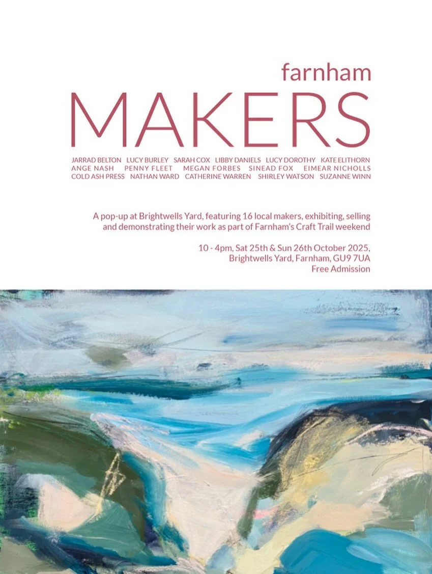 Exciting month here in Farnham - with October Craft Month! 🍂 I&rsquo;m so looking forward to taking part and exhibiting with the fabulous group Farnham Makers - on 25th &amp; 26th Oct at Brightwells in Farnham 🍂

Huge thanks to @farnhamcreativesnet