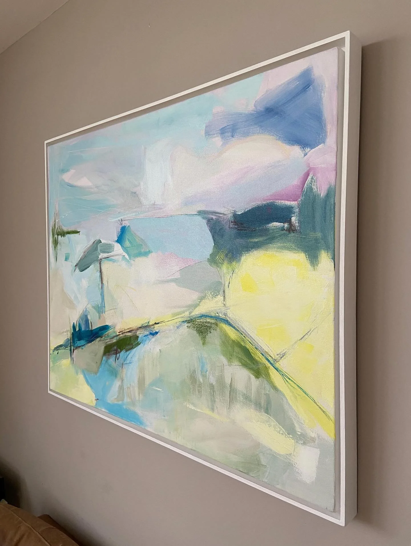 &lsquo;Summer Days&rsquo; - one of my paintings showing with @wills_art_warehouse at Battersea Affordable Art Fair.  Starting this evening with the private view - and on from 15th - 19th October 🍂☀️

#abstractlandscapepaintings #summerabstractlandsc