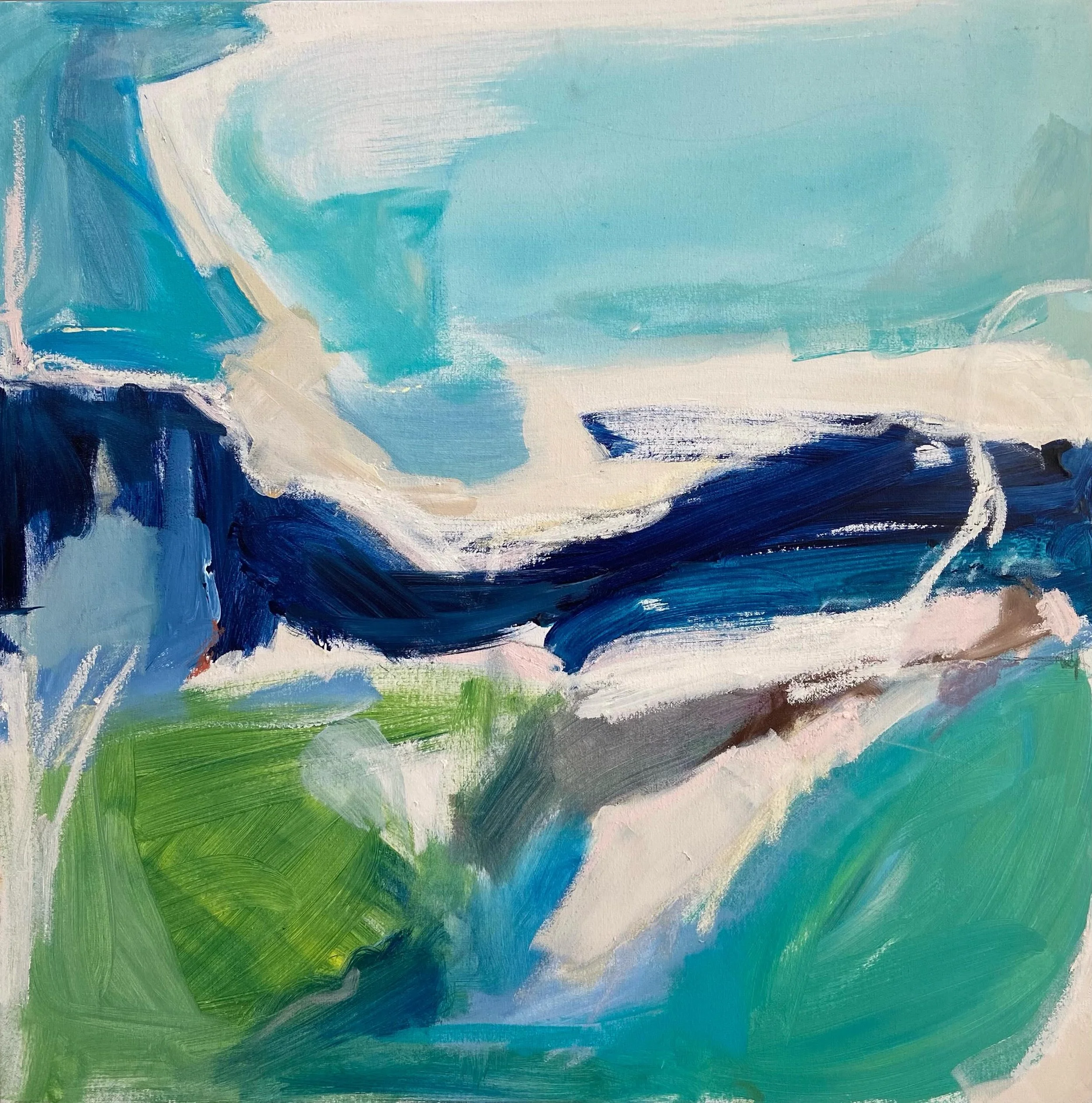 Thank you to wonderful @wills_art_warehouse for featuring me as their &lsquo;Artist of the Moment&rsquo; with a selection of my spring palette paintings 💚

&lsquo;Green Path&rsquo; (acrylic &amp; oil pastel) - is part of the collection. Trying to ca