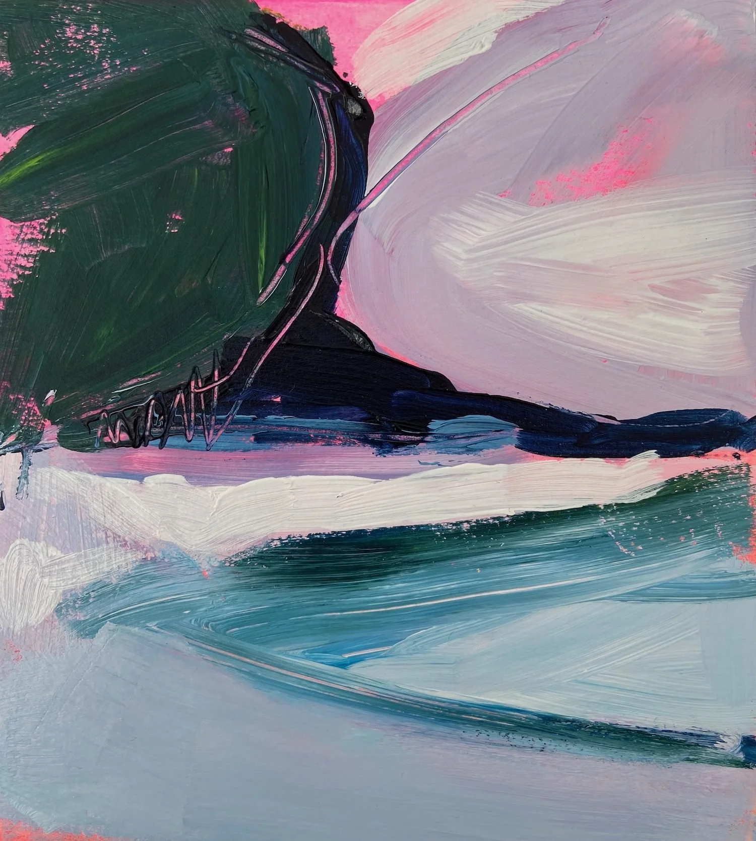 abstract landscape, colourist, smaller works on paper for sale