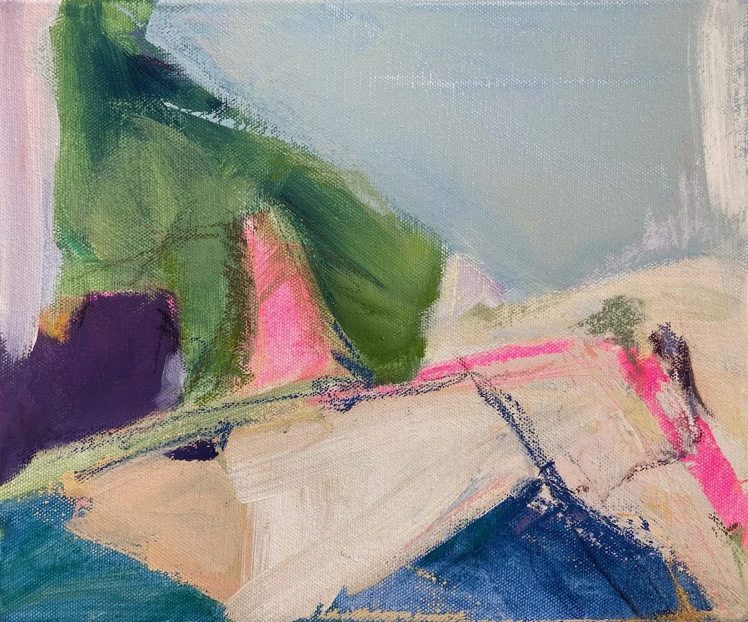Watching Hoopoes - abstract landscape painting - catherine warren website.jpeg