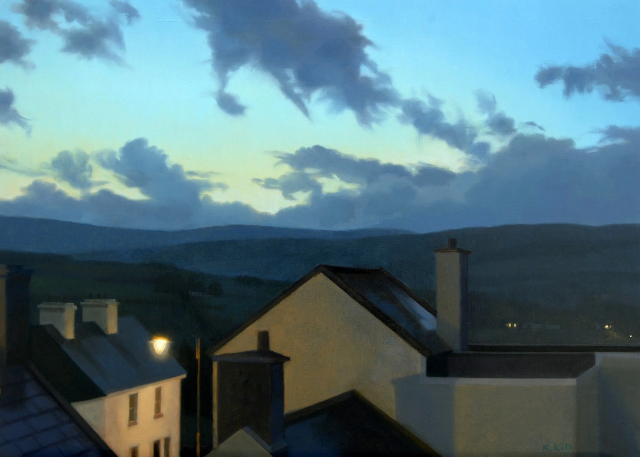Village Rooftops, Dusk