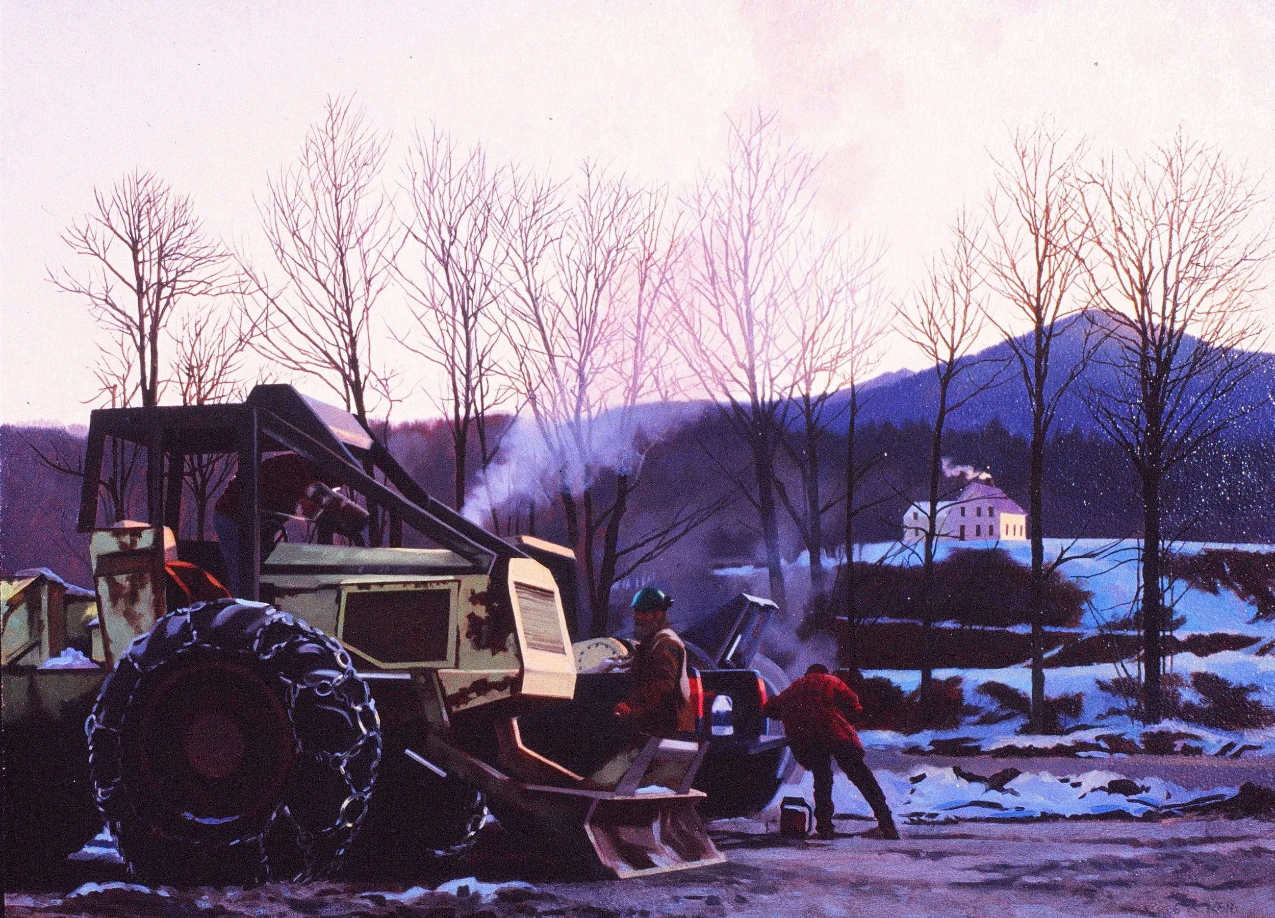 Loggers at Sunrise