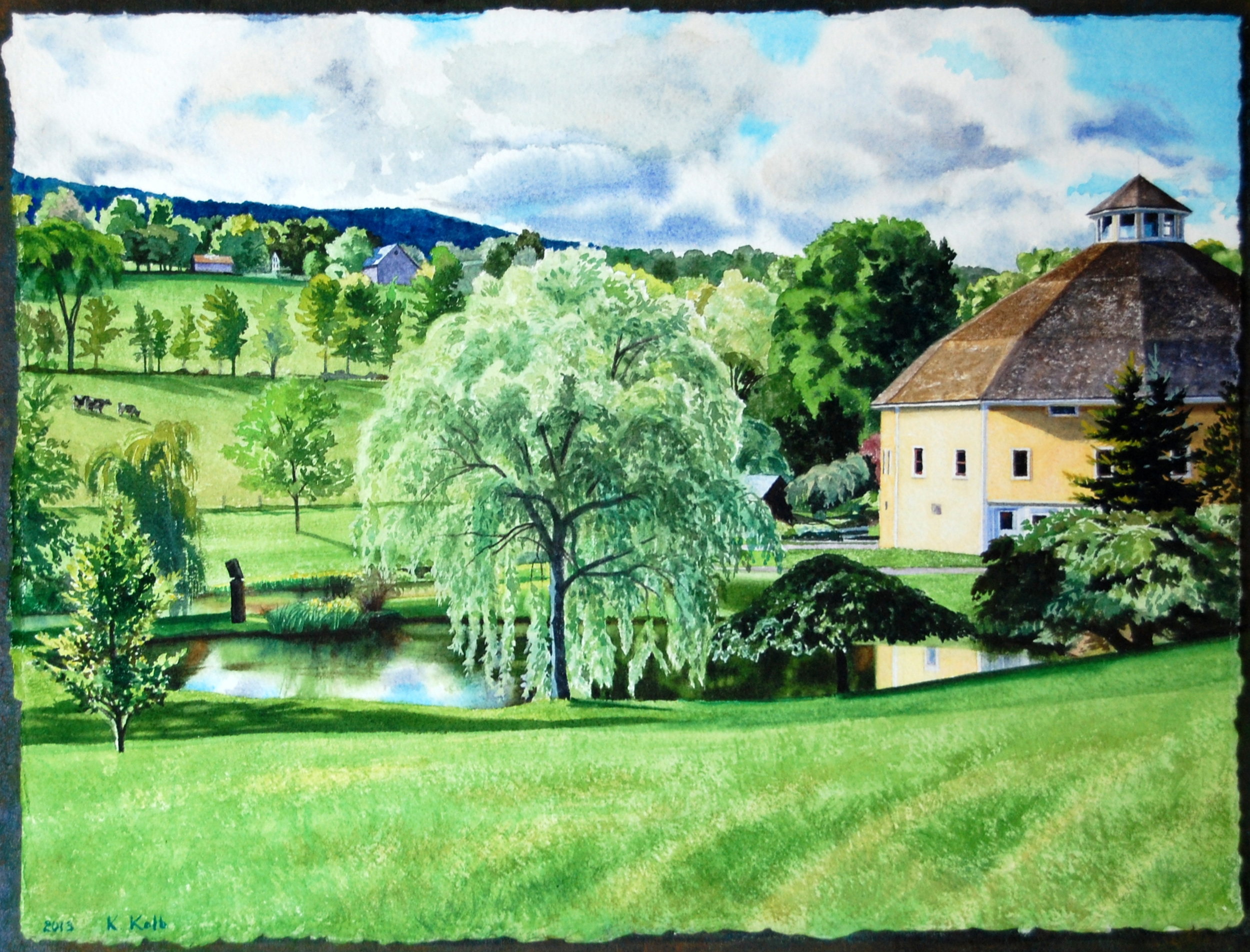 Round Barn and Pond