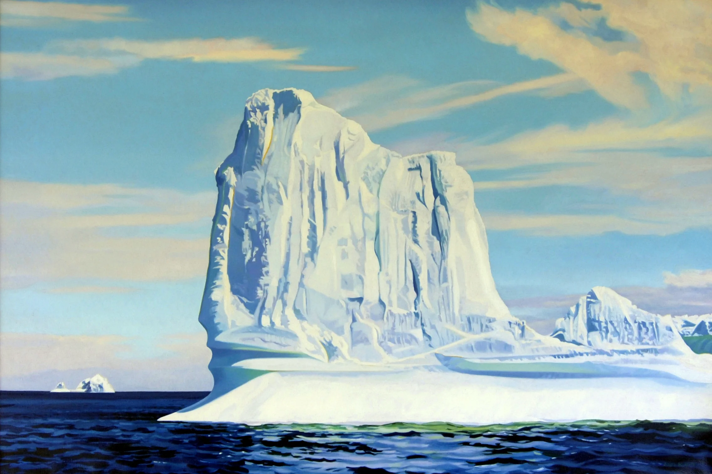 Two Grounded Icebergs
