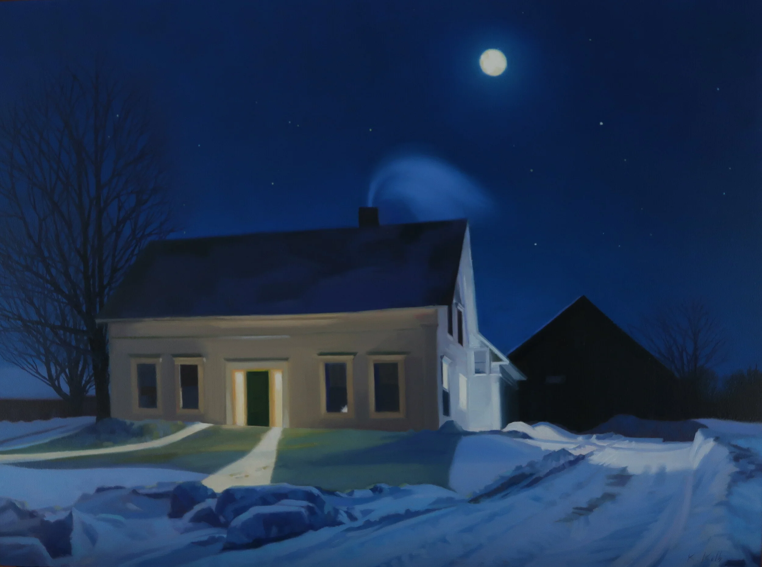 Farmhouse, Full Moon