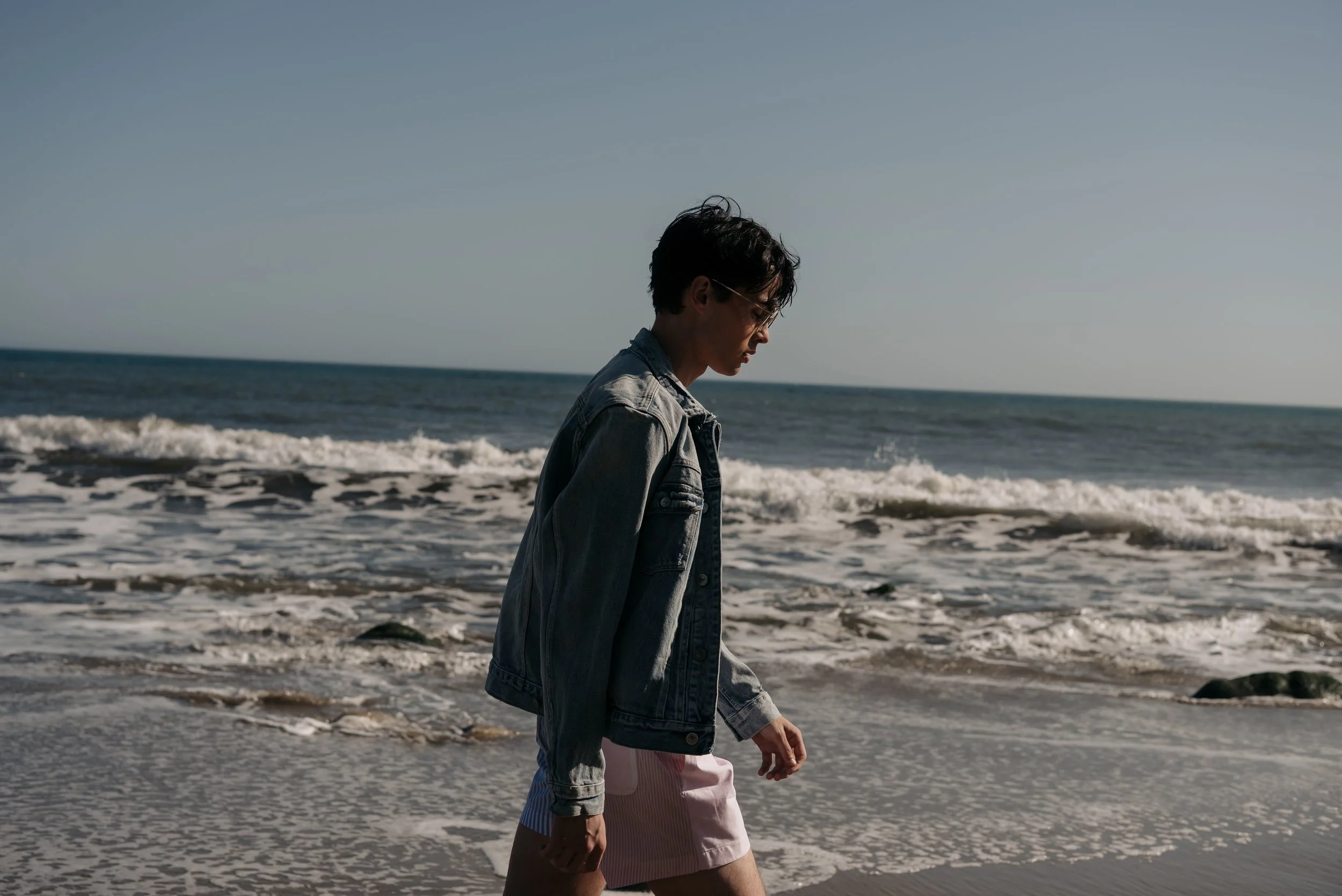 Jacket by All Saints, Shorts by Daniel Fletcher