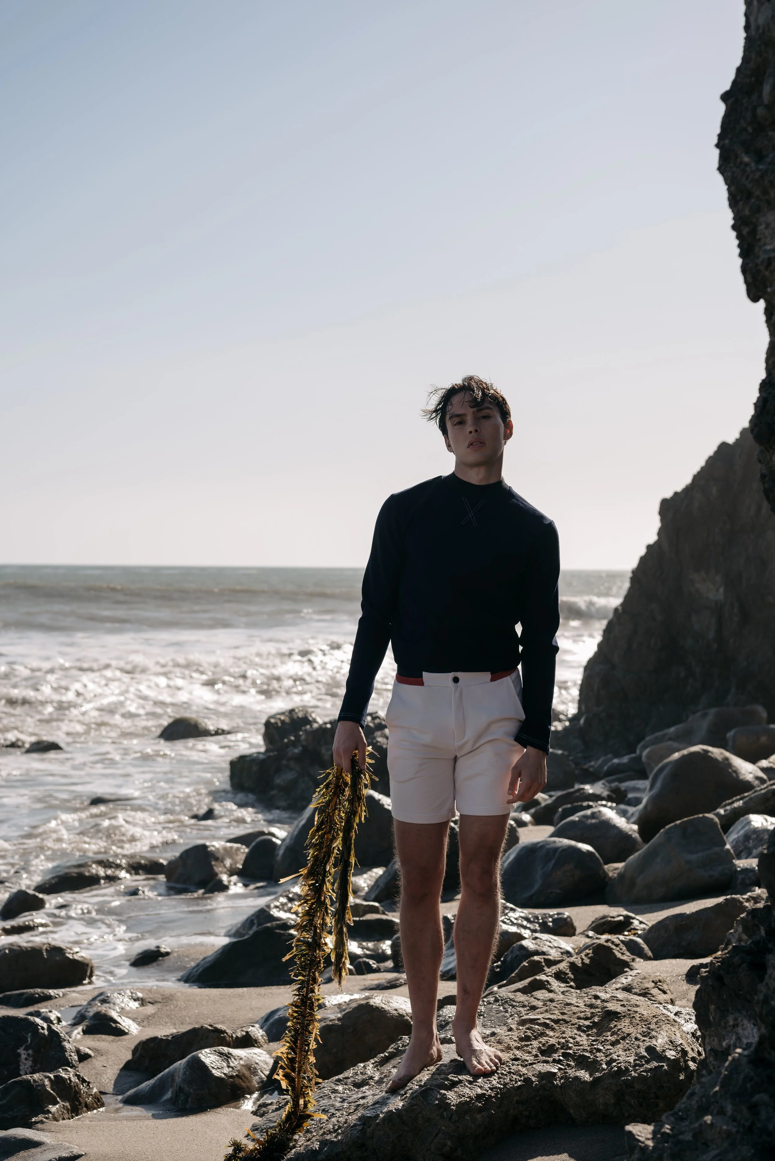 Sweater by Daniel Fletcher, Shorts by Ron Dorff