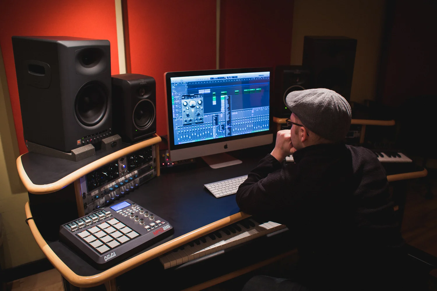Christopher at work in the studio