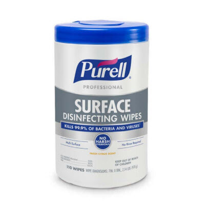 GOJO Industries, Inc. 9371-12 PURELL® Foodservice Surface Disinfecting Wipes,  72 Count Flowpack, 12 Packs/Case