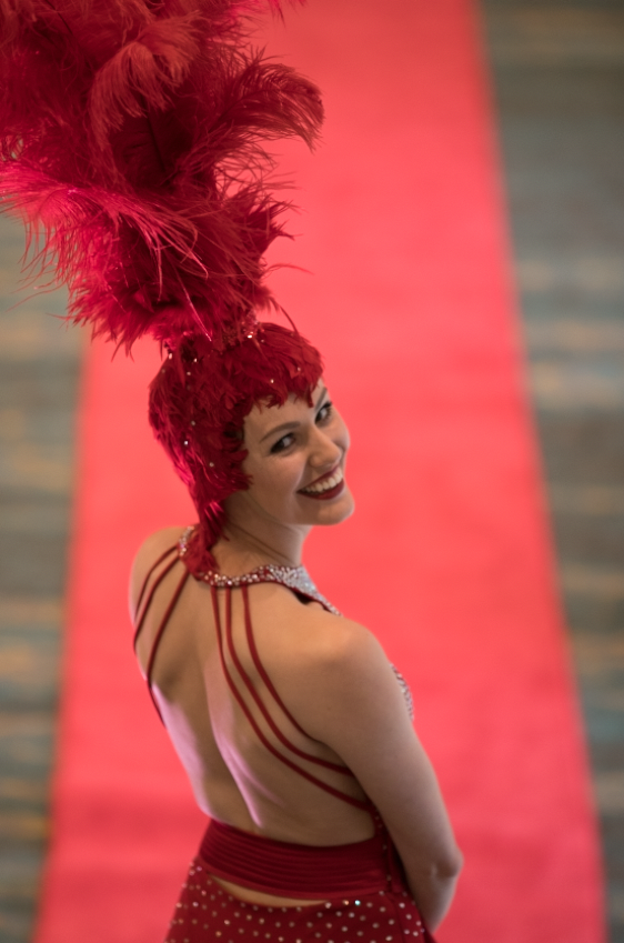 Atmospheric entertainment elements presented by Celebrity Cruises Entertainment.