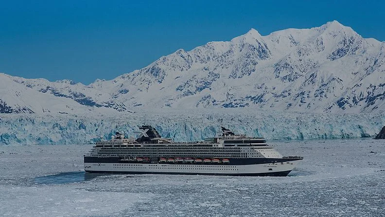 Celebrity Millennium sailing at Hubbard Glacier, Alaska