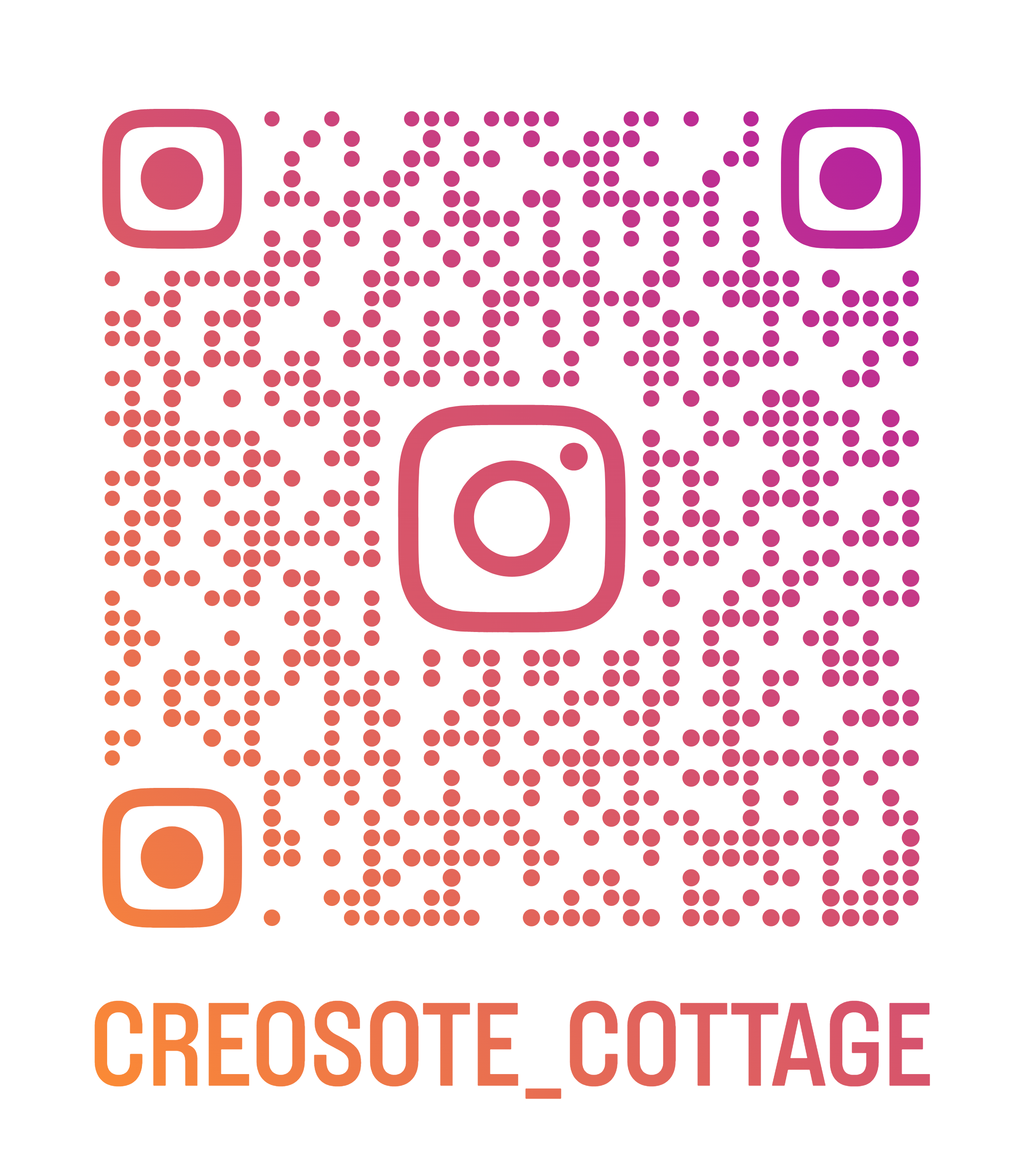 Instagram QR code for @creosote_cottage
