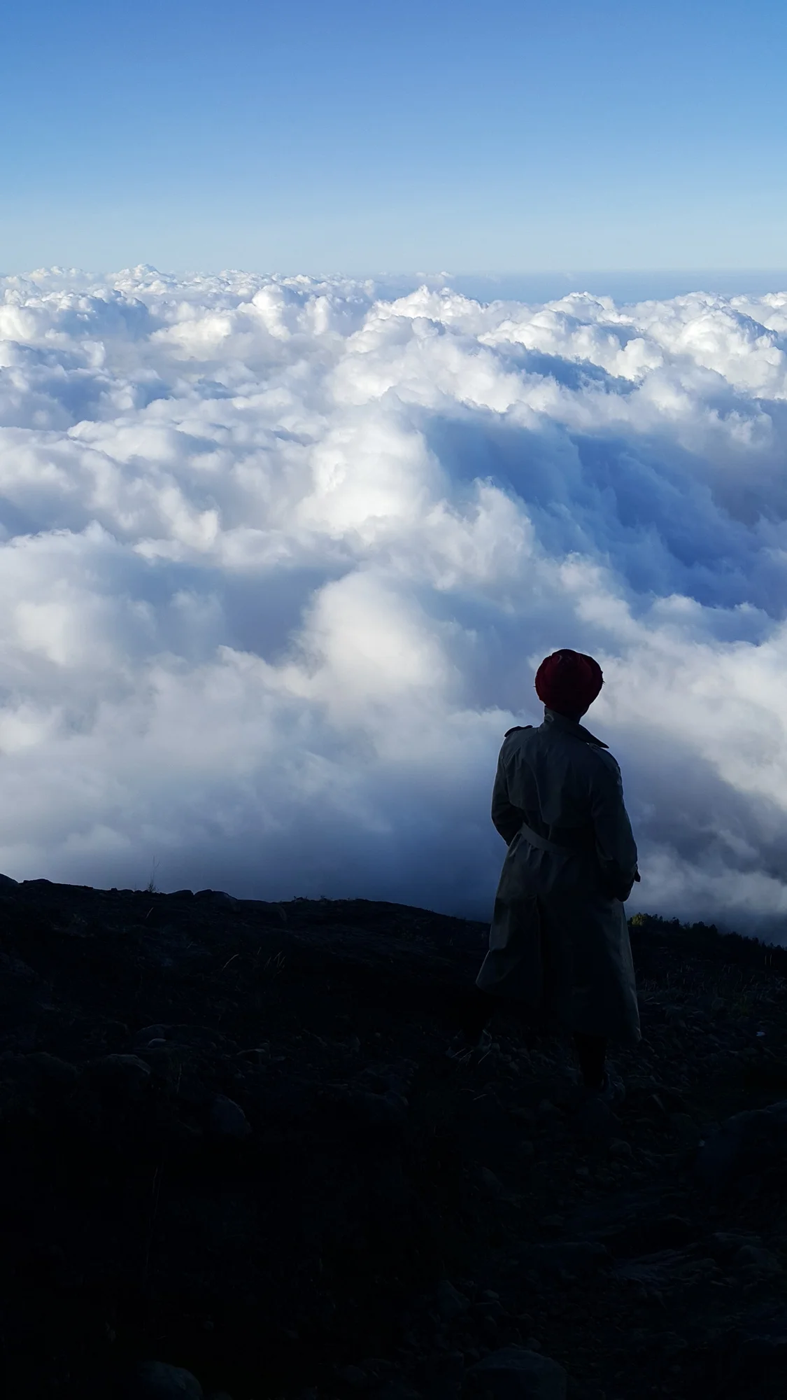 Climbing down the mountain