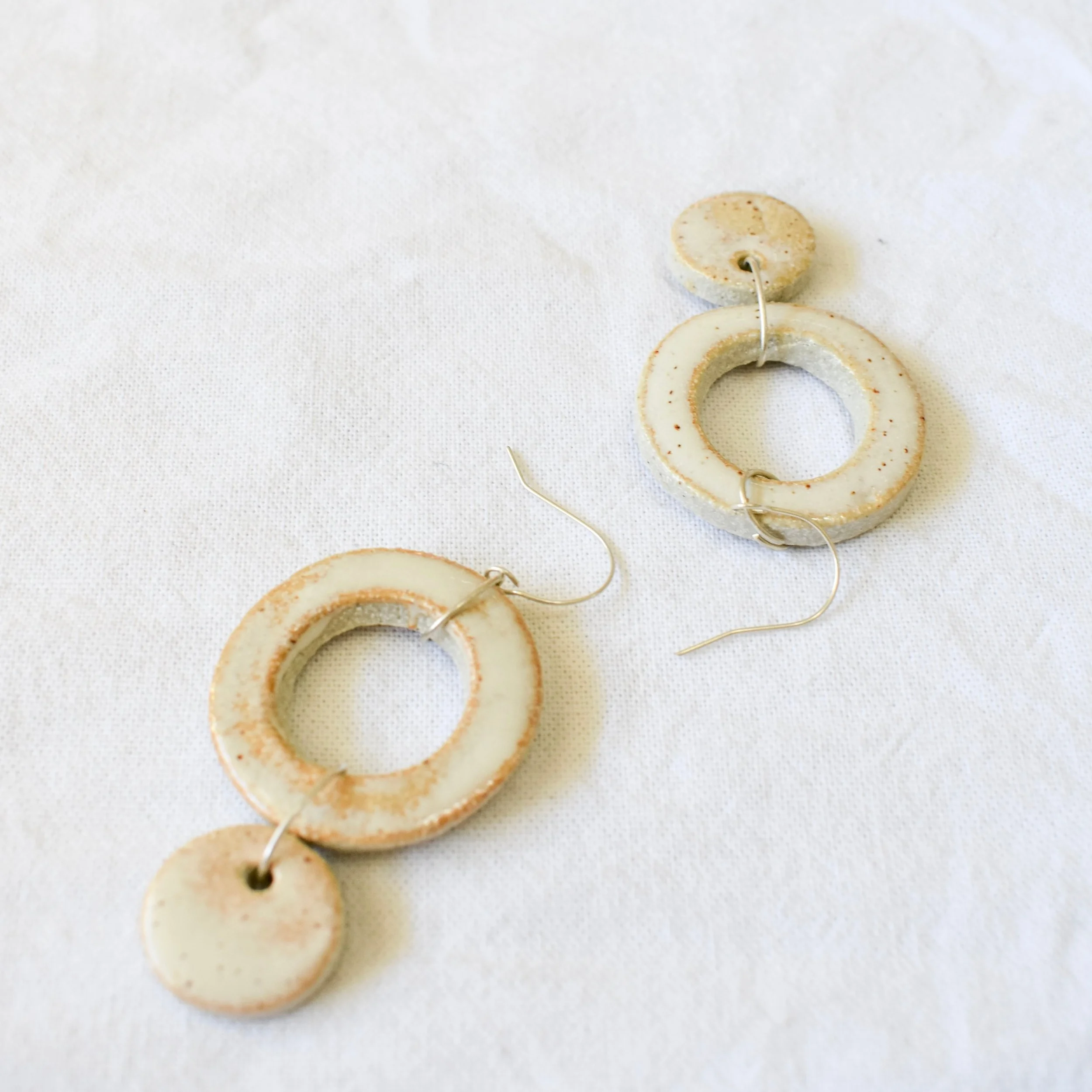 Sandy Pink Twiggy Hoop Earrings