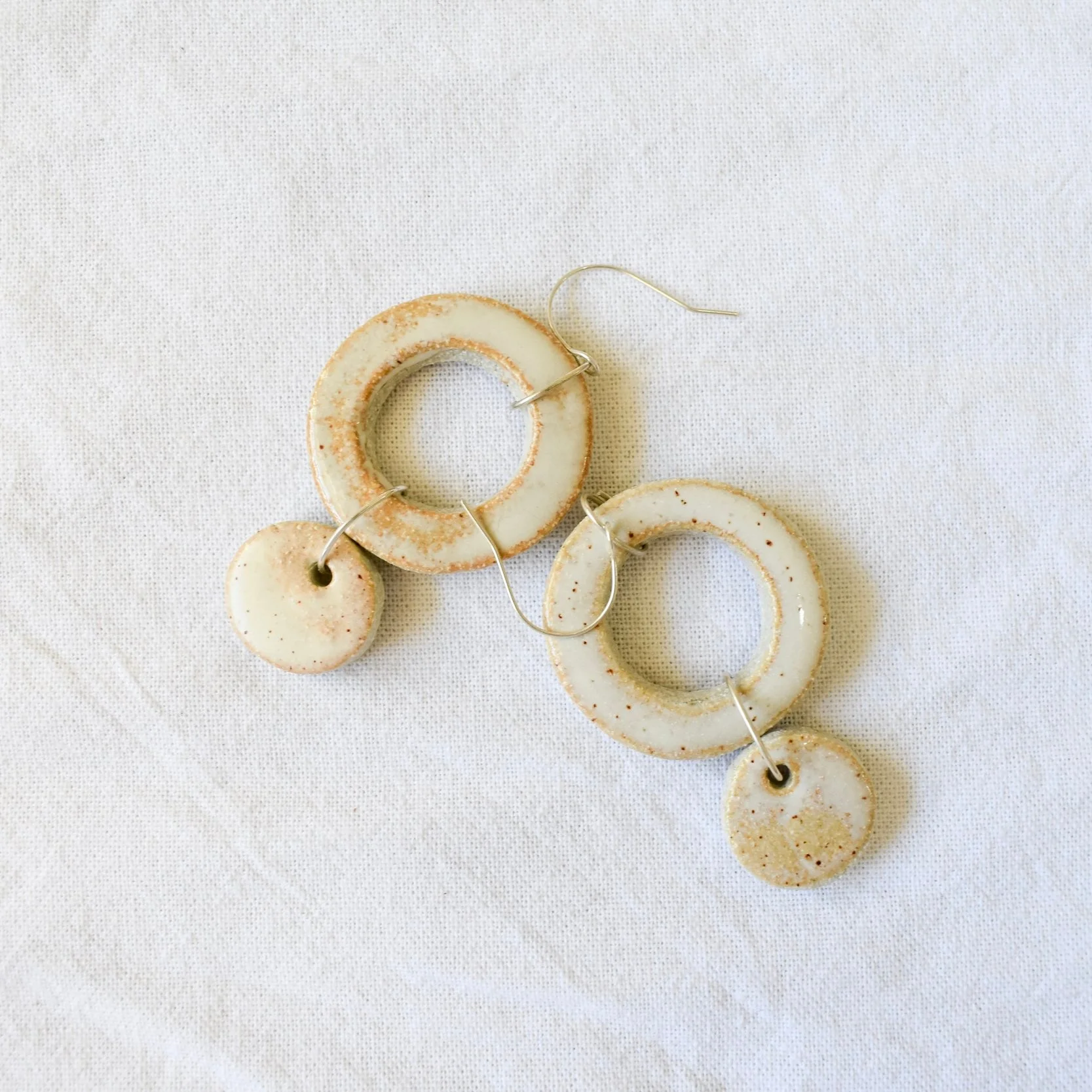 Sandy Pink Twiggy Hoop Earrings