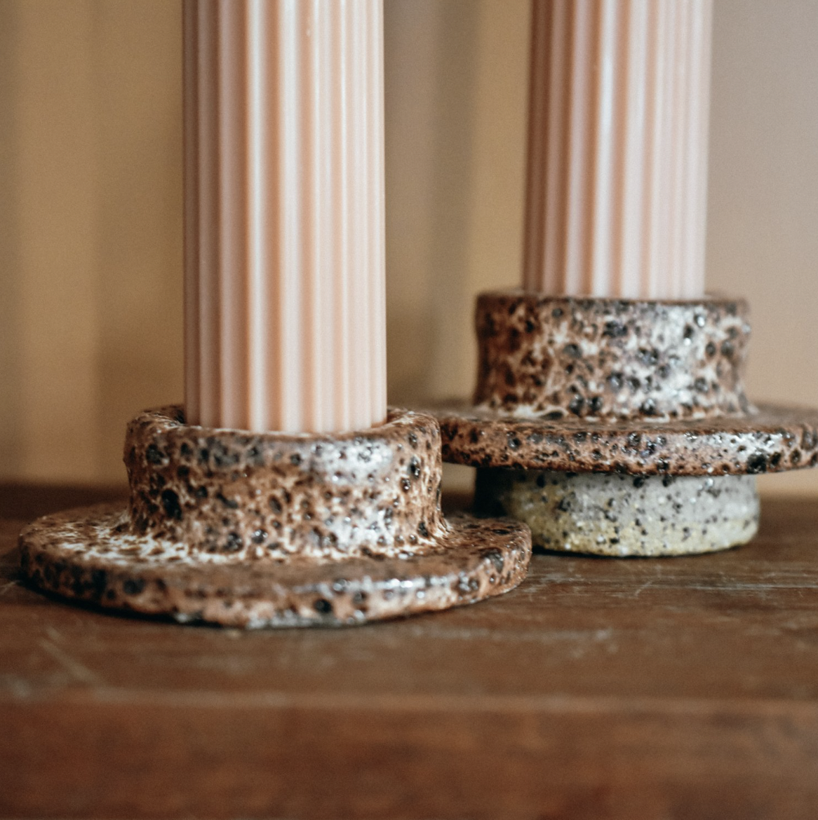 Juliet Candle Holder + Candle Set Ochre Ceramics Ochre Ceramics