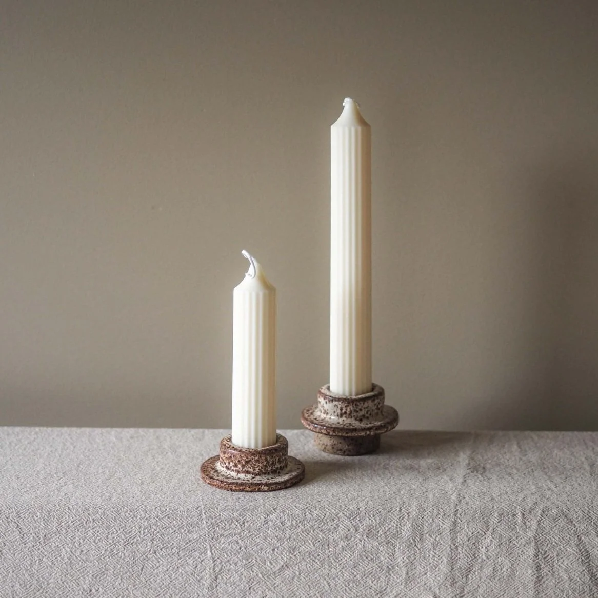 Juliet Candle Holder + Candle Set Ochre Ceramics Ochre Ceramics