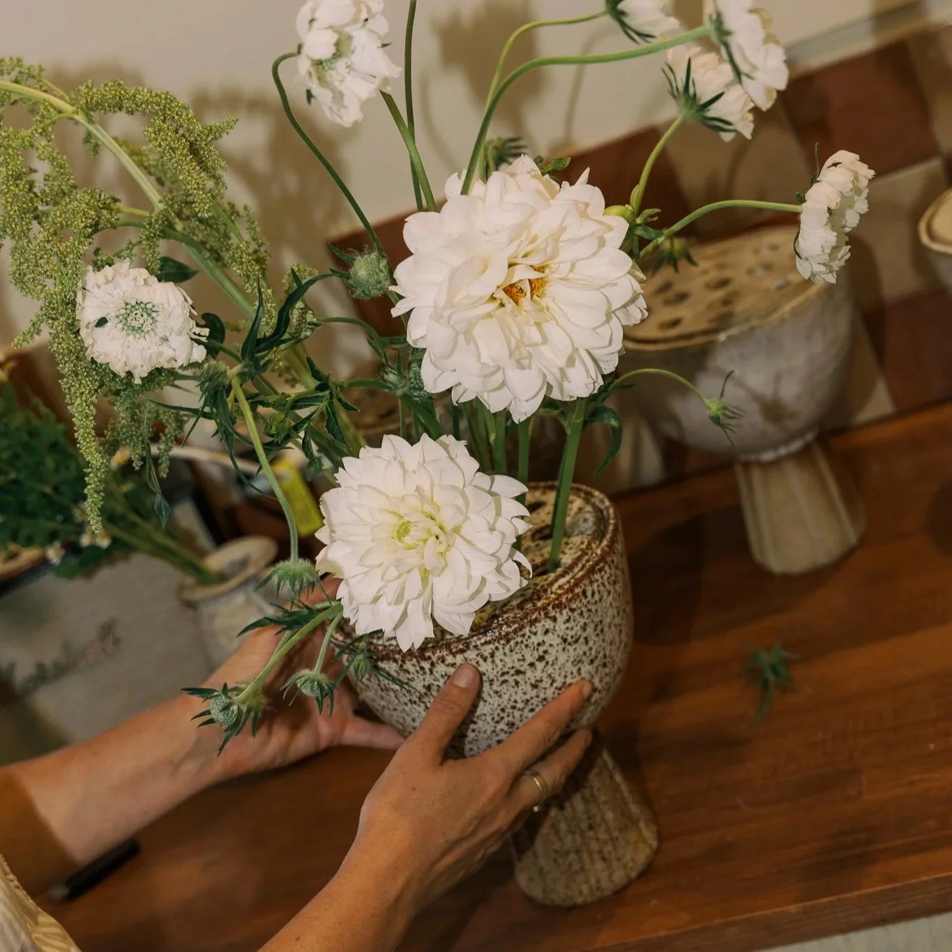 Handmade Ceramics Byron Bay - Wildflower Vase Earth