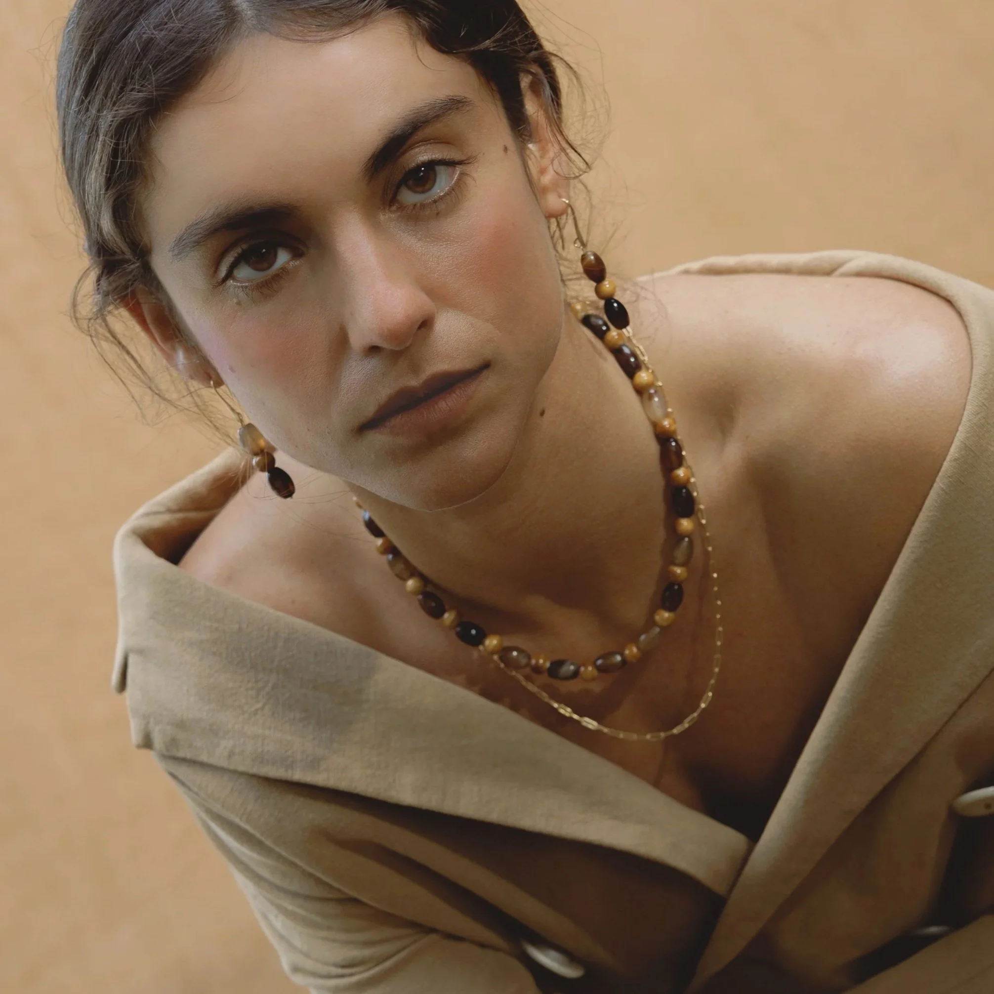 Ochre Ceramics Handmade Jewellery Byron Bay - Clay & Stone Necklace
